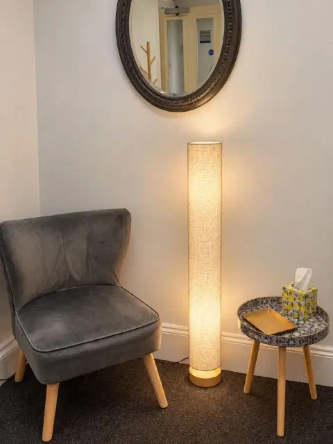 A quiet seating corner at The Treatment Rooms in Henley
