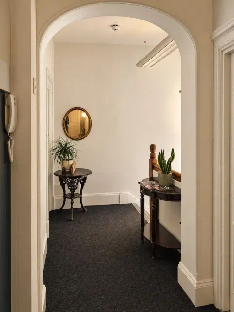 The upstairs hallway inside The Treatment Rooms in Henley
