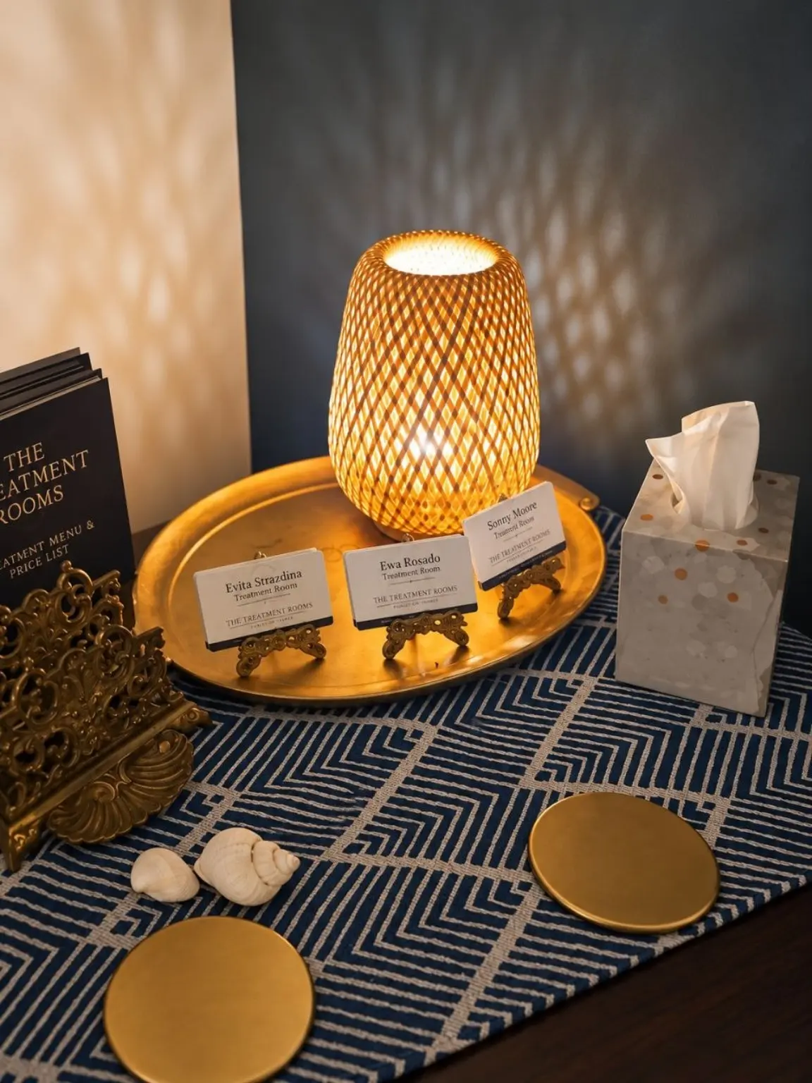 The warm welcome table at The Treatment Rooms in Henley